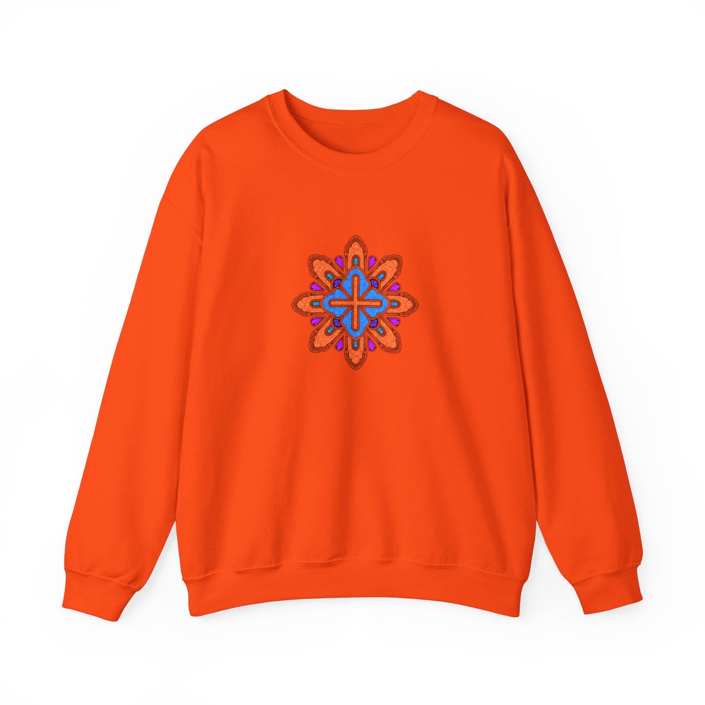 Concrete Flower V3 Light Theme | Unisex Heavy Blend™ Crewneck Sweatshirt