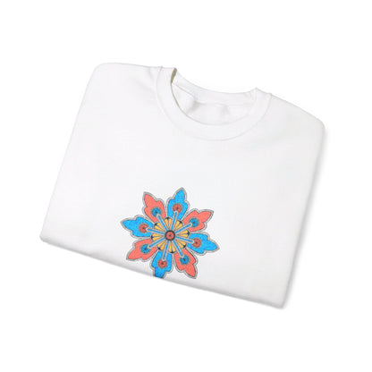 Concrete Flower V2 Light Theme | Unisex Heavy Blend™ Crewneck Sweatshirt