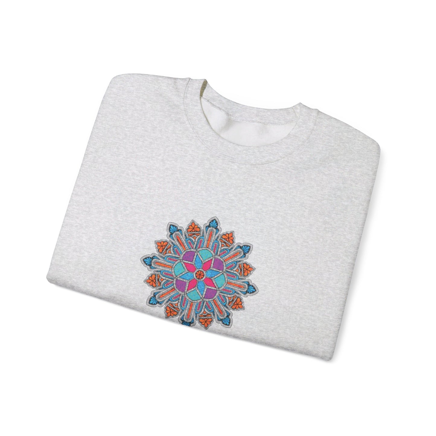 Concrete Flower V1 Light Theme | Unisex Heavy Blend™ Crewneck Sweatshirt