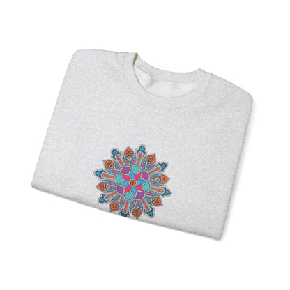 Concrete Flower V1 Light Theme | Unisex Heavy Blend™ Crewneck Sweatshirt