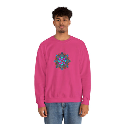 Concrete Flower V1 Dark Theme | Unisex Heavy Blend™ Crewneck Sweatshirt