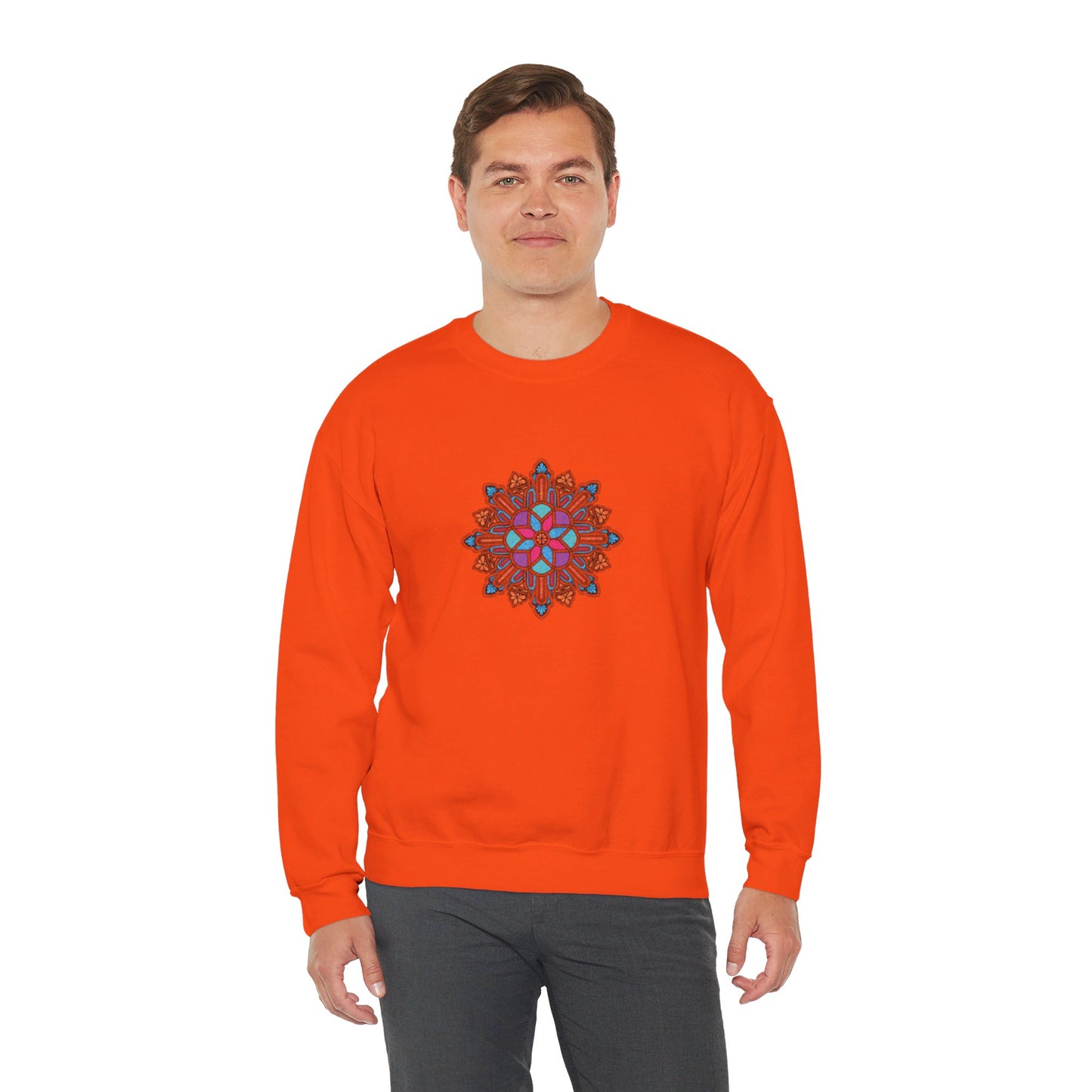 Concrete Flower V1 Light Theme | Unisex Heavy Blend™ Crewneck Sweatshirt