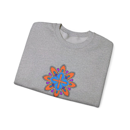 Concrete Flower V3 Light Theme | Unisex Heavy Blend™ Crewneck Sweatshirt