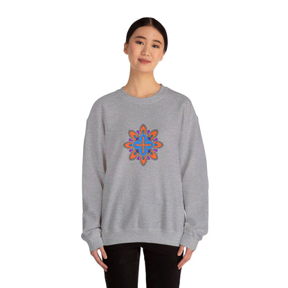 Concrete Flower V3 Light Theme | Unisex Heavy Blend™ Crewneck Sweatshirt