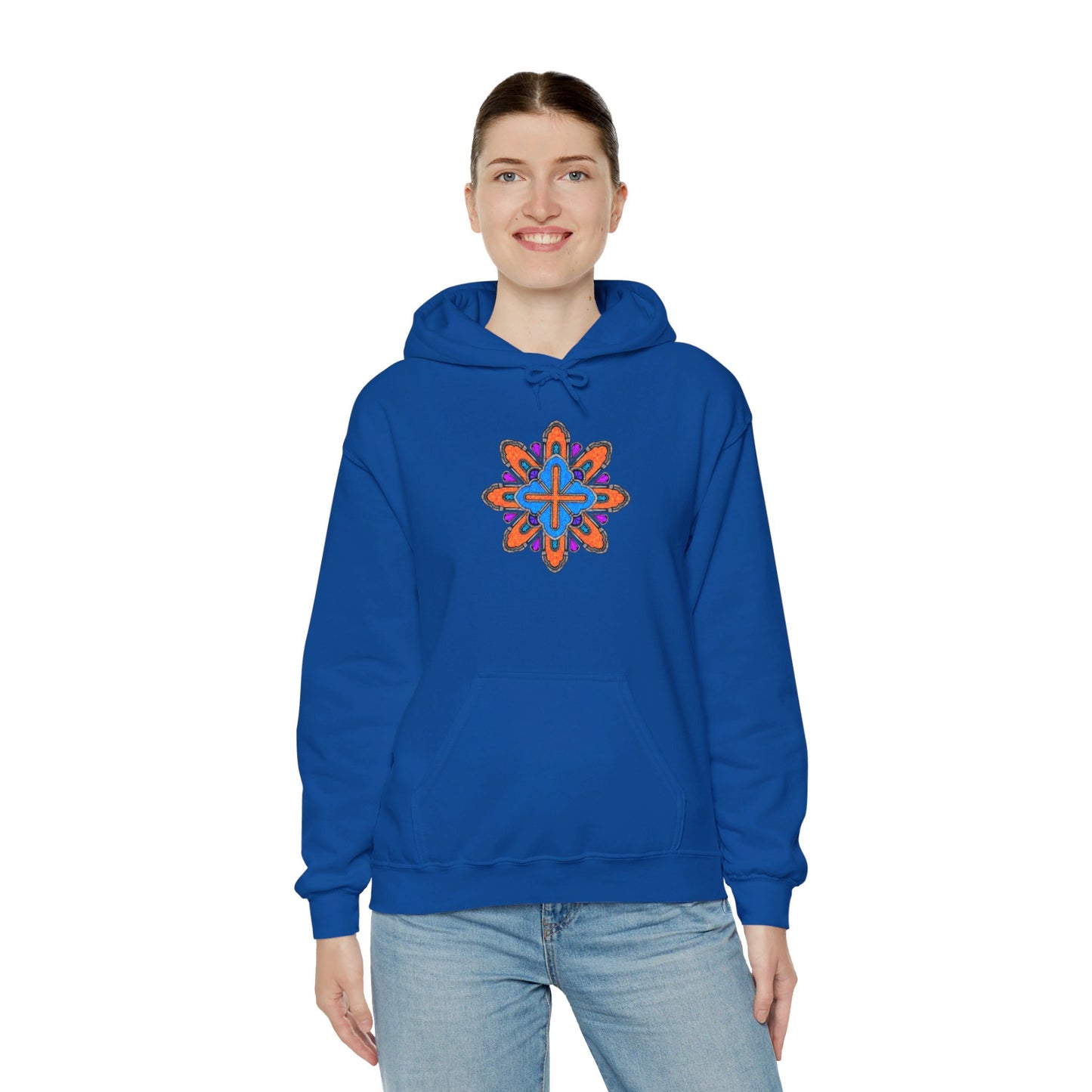 Concrete Flower V3 Dark Theme | Unisex Heavy Blend™ Hooded Sweatshirt