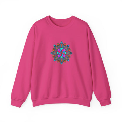 Concrete Flower V1 Dark Theme | Unisex Heavy Blend™ Crewneck Sweatshirt