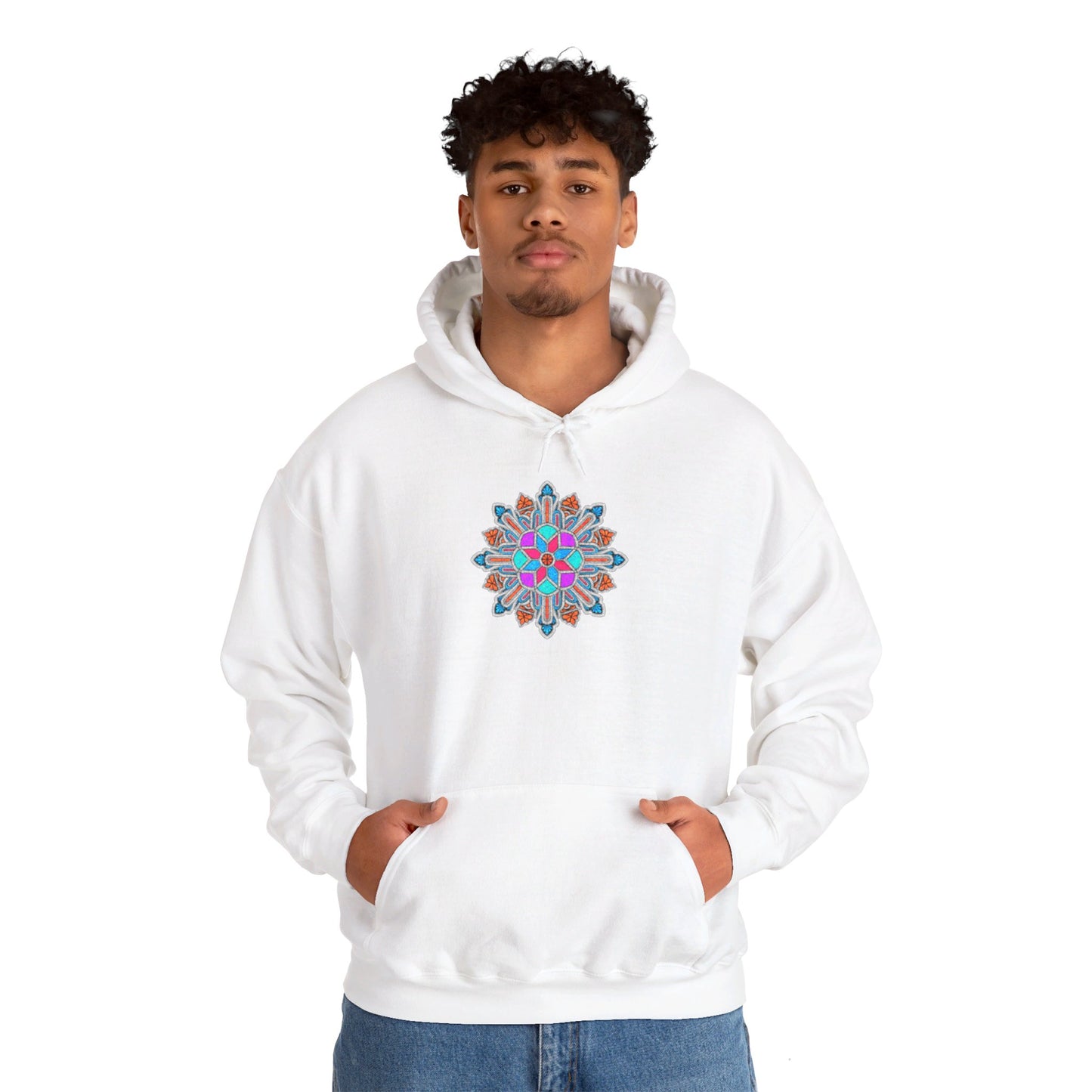 Concrete Flower V1 Light Theme | Unisex Heavy Blend™ Hooded Sweatshirt