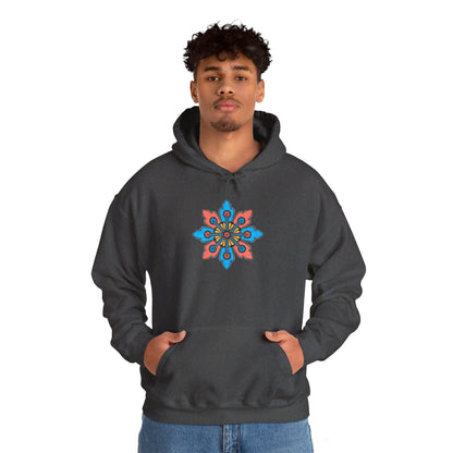 Concrete Flower V2 Dark Theme | Unisex Heavy Blend™ Hooded Sweatshirt