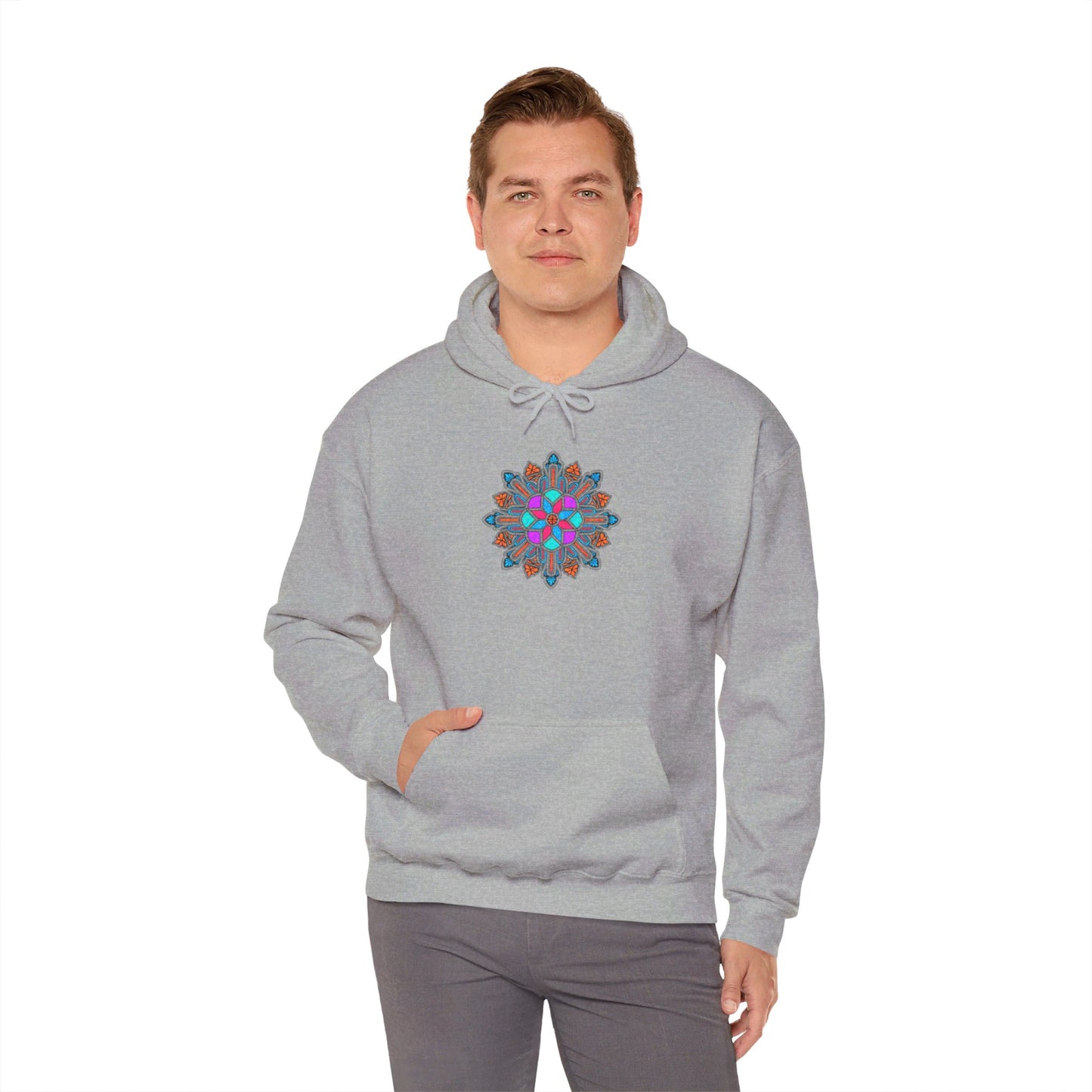 Concrete Flower V1 Light Theme | Unisex Heavy Blend™ Hooded Sweatshirt