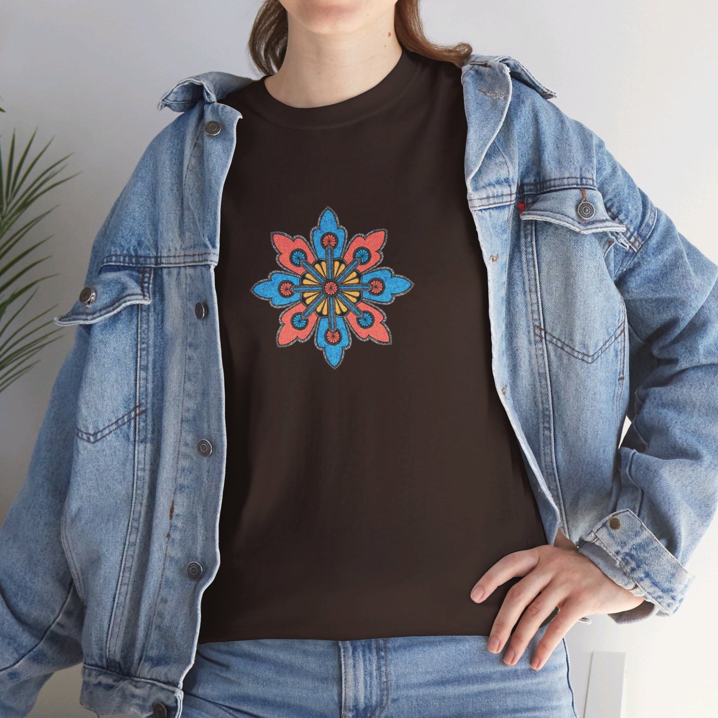 Concrete Flower V2 Dark Theme l Unisex Heavy Cotton Tee