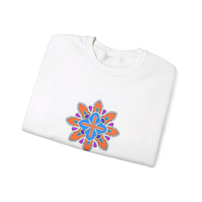 Concrete Flower V3 Light Theme | Unisex Heavy Blend™ Crewneck Sweatshirt