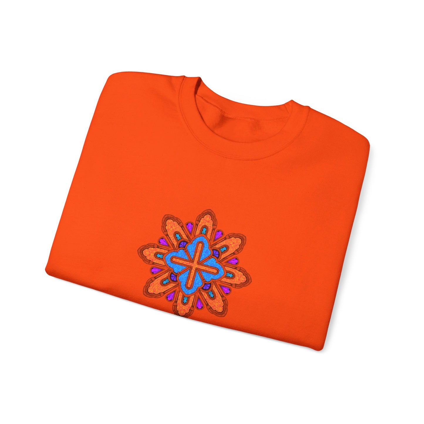 Concrete Flower V3 Light Theme | Unisex Heavy Blend™ Crewneck Sweatshirt