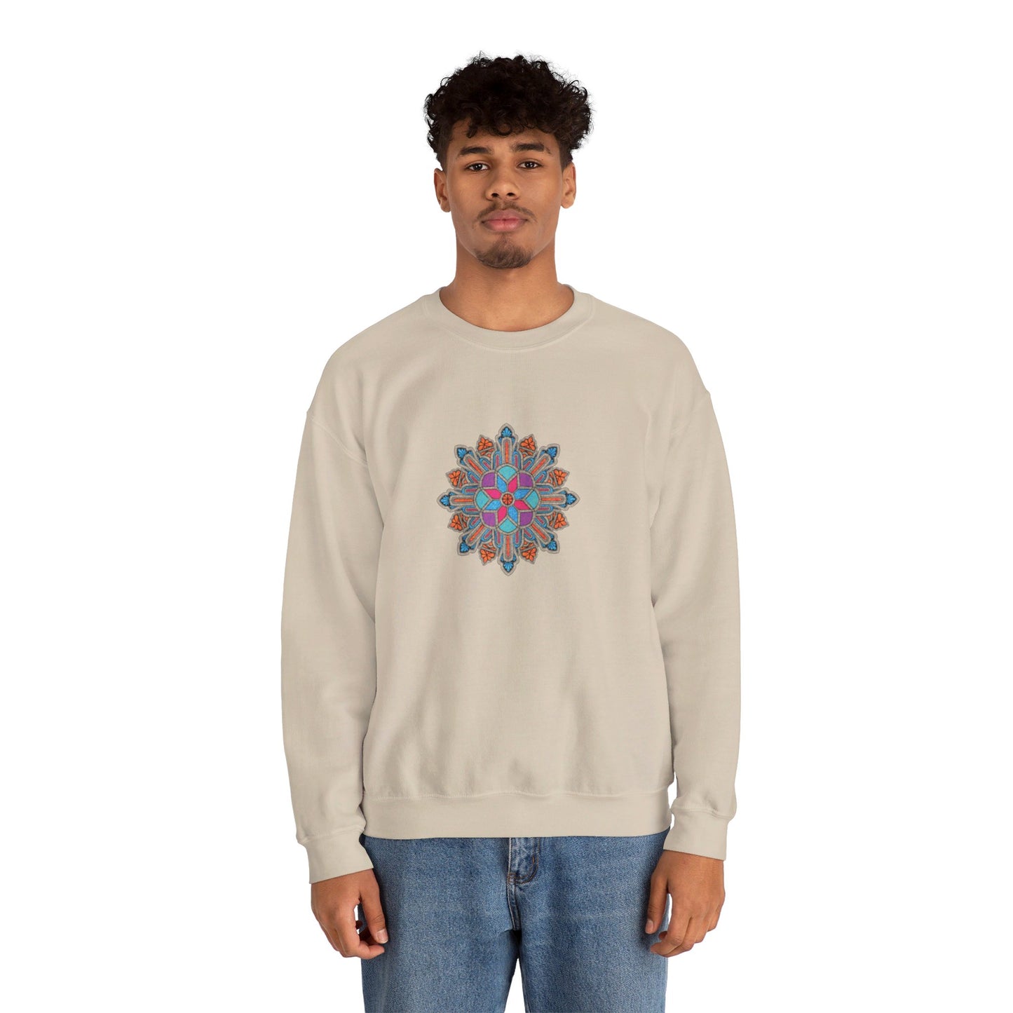 Concrete Flower V1 Light Theme | Unisex Heavy Blend™ Crewneck Sweatshirt