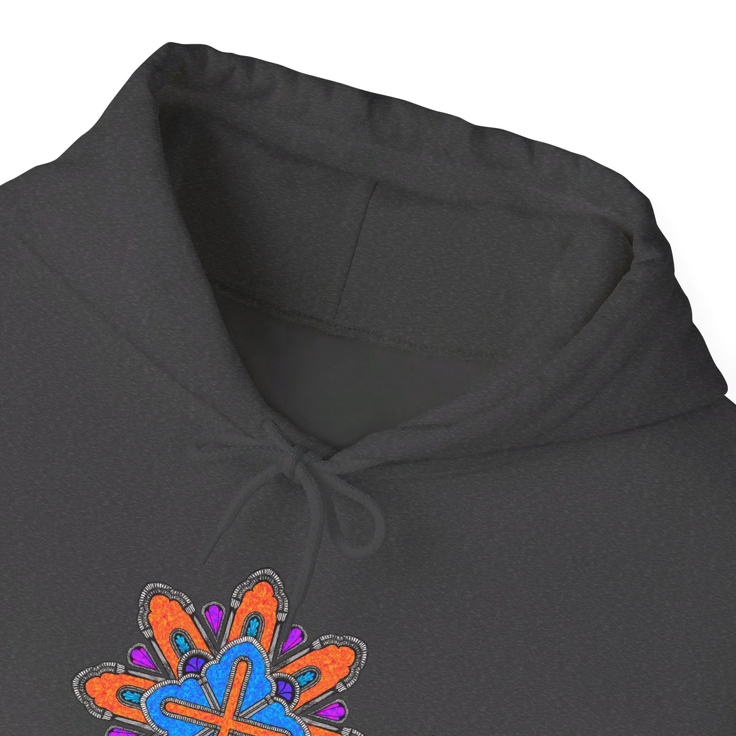 Concrete Flower V3 Dark Theme | Unisex Heavy Blend™ Hooded Sweatshirt