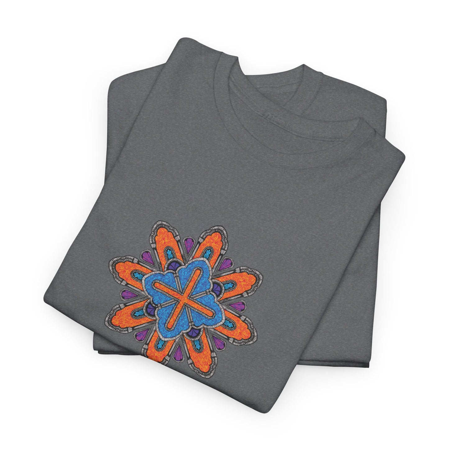 Concrete Flower V3 Dark Theme l Unisex Heavy Cotton Tee