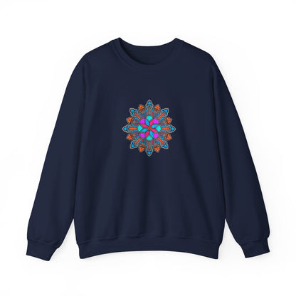 Concrete Flower V1 Dark Theme | Unisex Heavy Blend™ Crewneck Sweatshirt