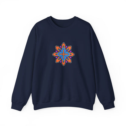 Concrete Flower V3 Dark Theme | Unisex Heavy Blend™ Crewneck Sweatshirt