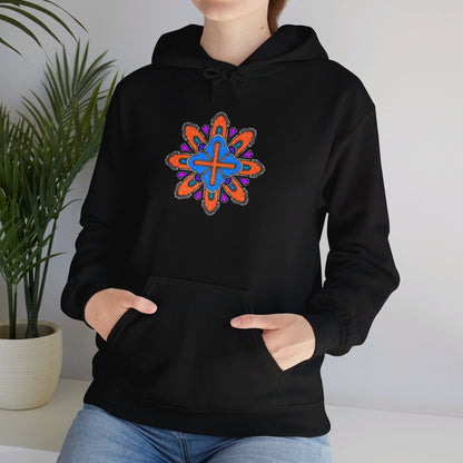 Concrete Flower V3 Dark Theme | Unisex Heavy Blend™ Hooded Sweatshirt