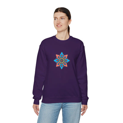 Concrete Flower V2 Dark Theme | Unisex Heavy Blend™ Crewneck Sweatshirt