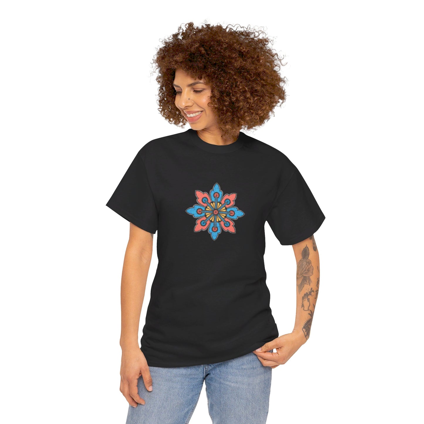 Concrete Flower V2 Dark Theme l Unisex Heavy Cotton Tee