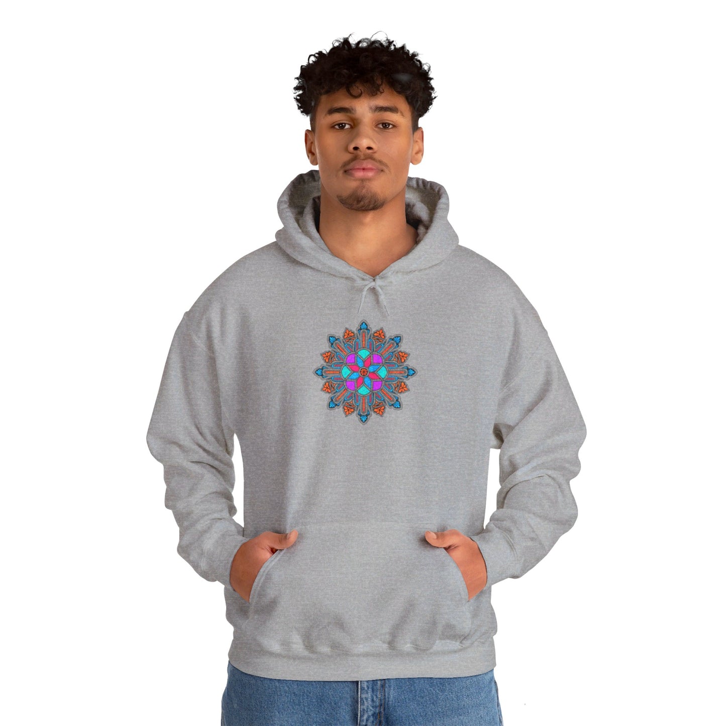 Concrete Flower V1 Light Theme | Unisex Heavy Blend™ Hooded Sweatshirt