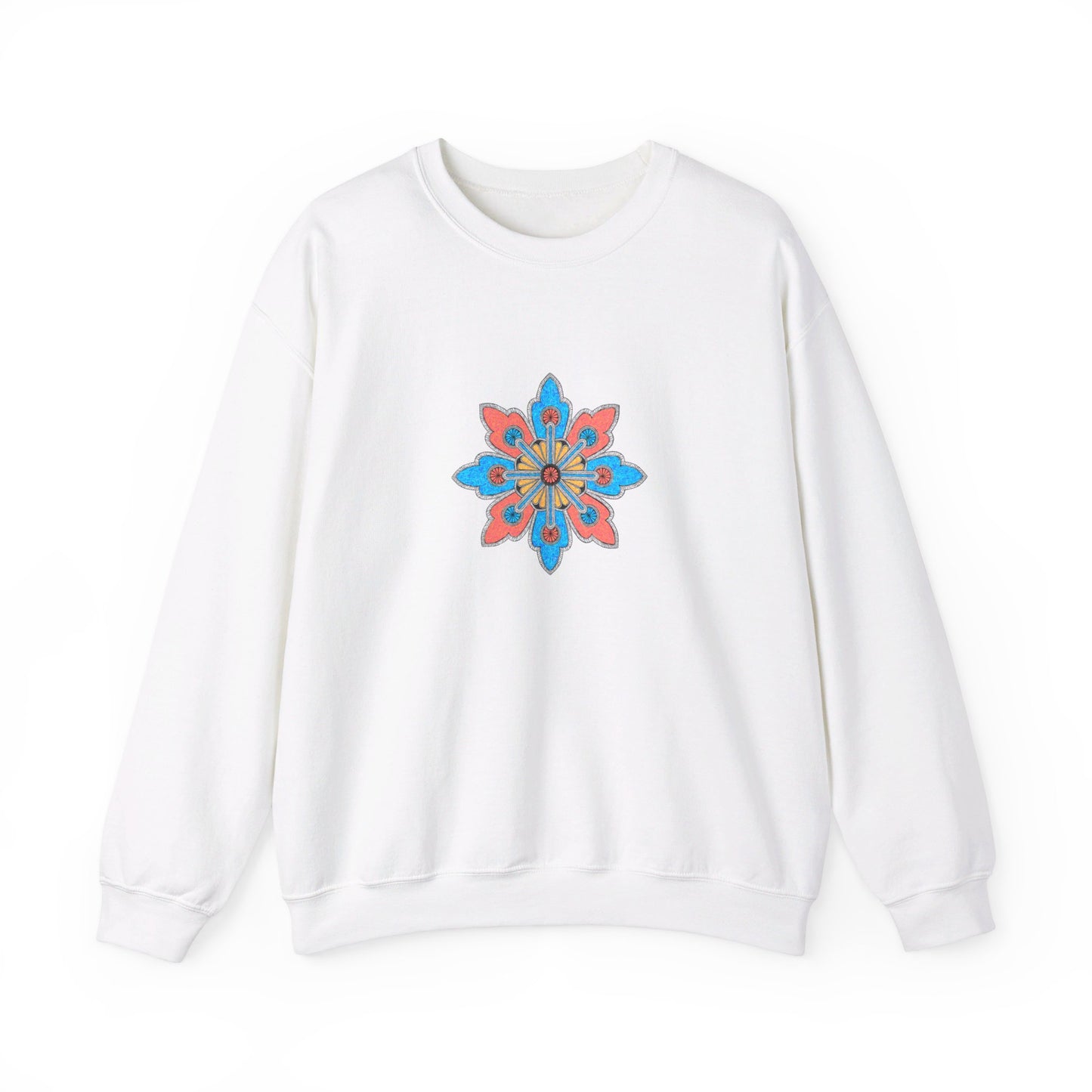 Concrete Flower V2 Light Theme | Unisex Heavy Blend™ Crewneck Sweatshirt