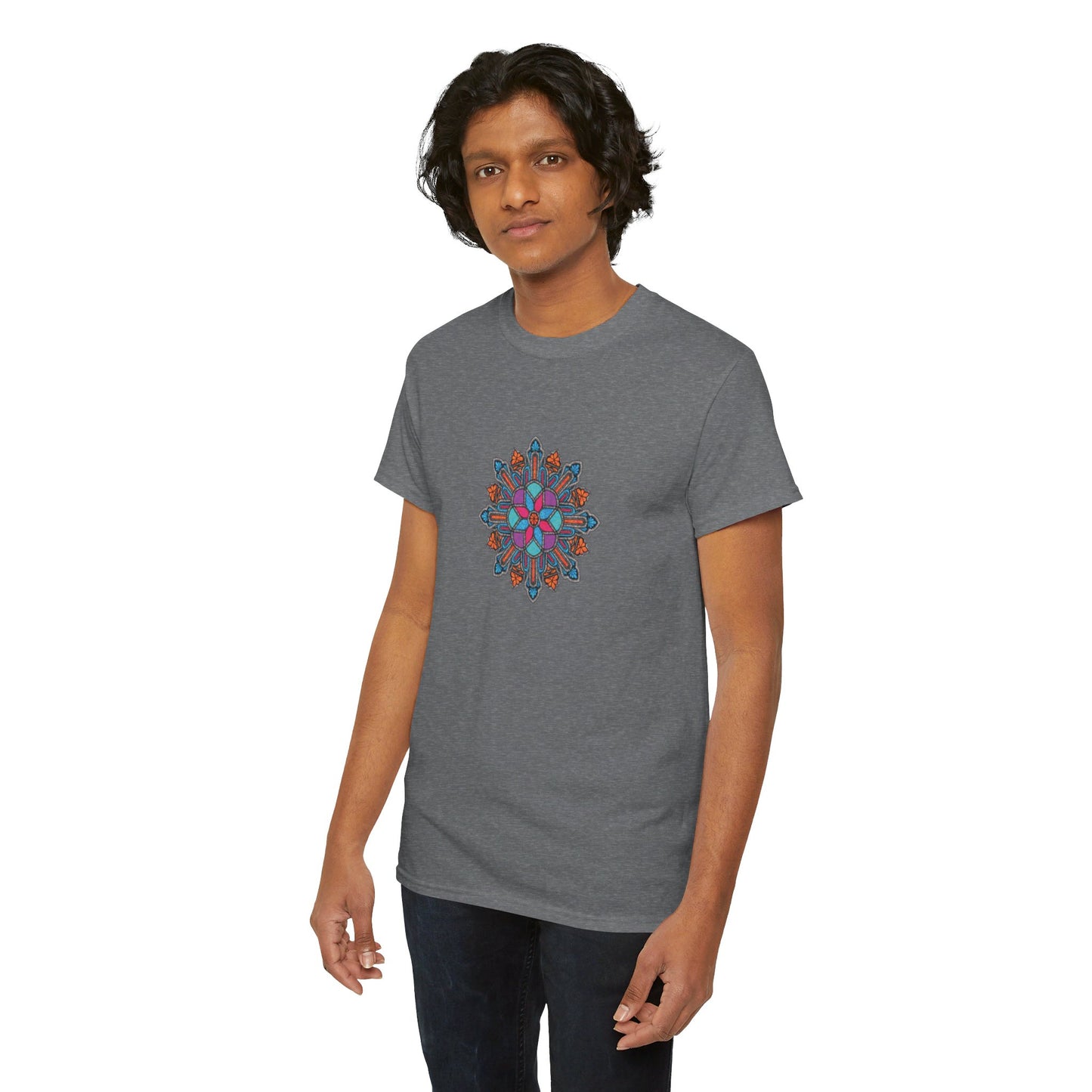 Concrete Flower V1 Dark Theme l Unisex Heavy Cotton Tee