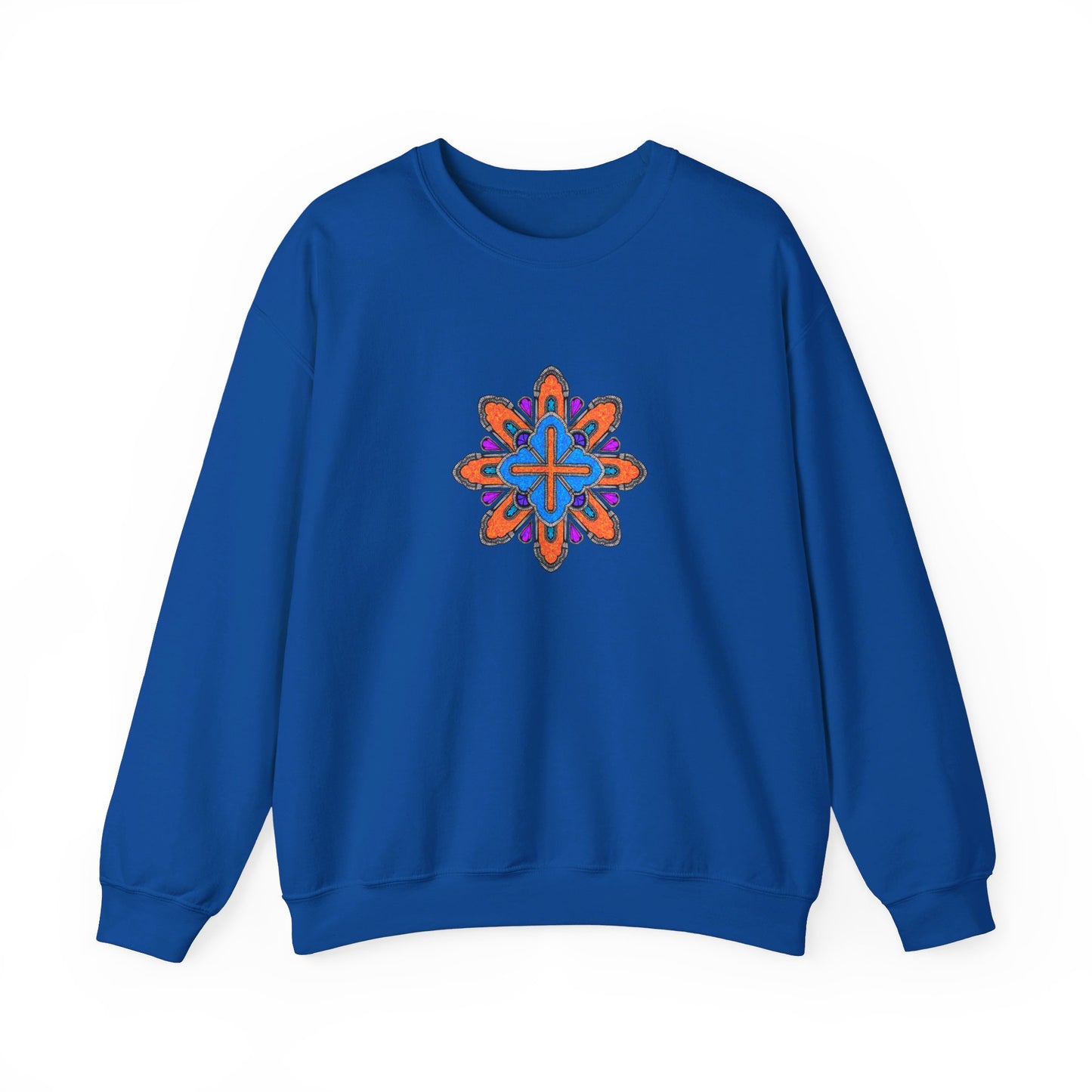 Concrete Flower V3 Dark Theme | Unisex Heavy Blend™ Crewneck Sweatshirt