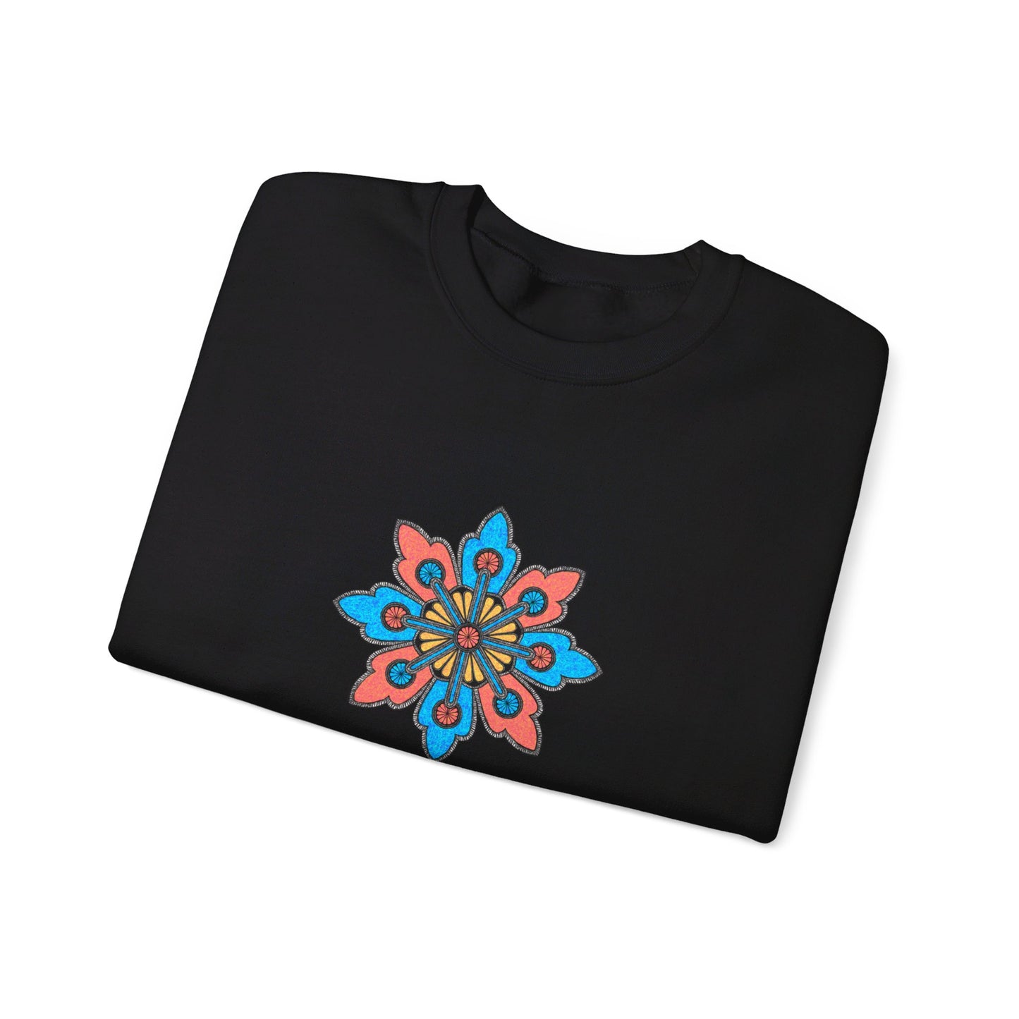 Concrete Flower V2 Dark Theme | Unisex Heavy Blend™ Crewneck Sweatshirt