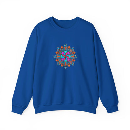 Concrete Flower V1 Dark Theme | Unisex Heavy Blend™ Crewneck Sweatshirt