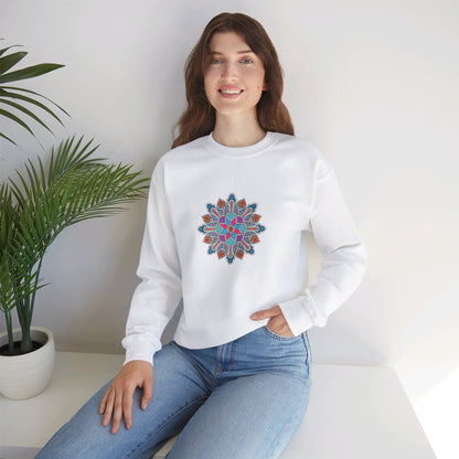 Concrete Flower V1 Light Theme | Unisex Heavy Blend™ Crewneck Sweatshirt