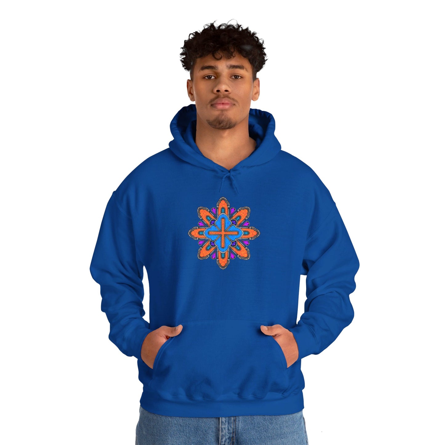 Concrete Flower V3 Dark Theme | Unisex Heavy Blend™ Hooded Sweatshirt